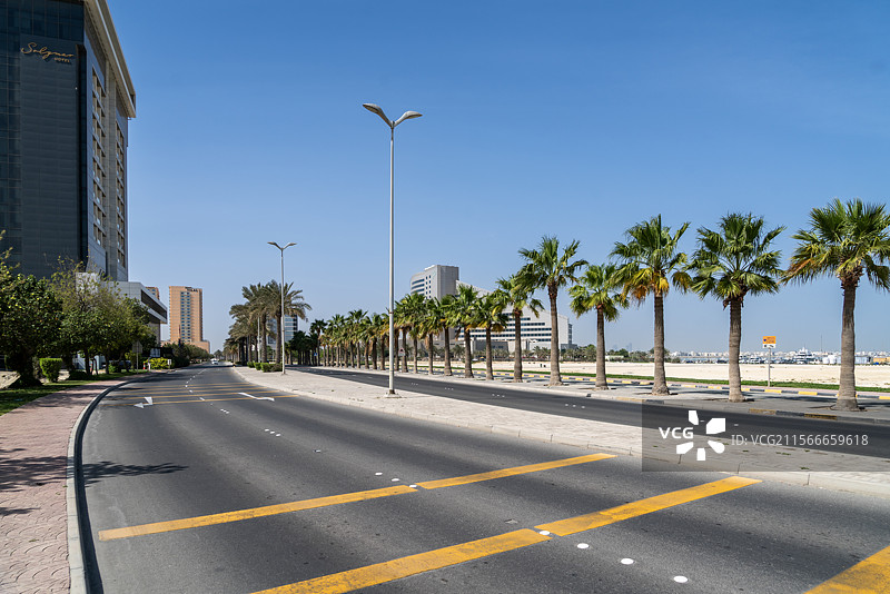 波斯湾畔，巴林首都麦纳麦城市与自然景观图片素材