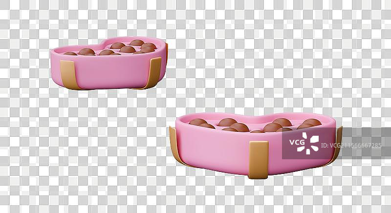 水平放置的巧克力盒子图片素材