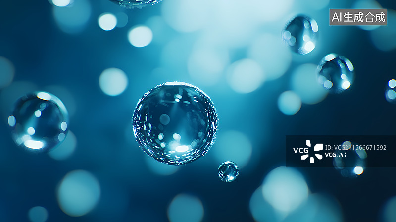 【AI数字艺术】水滴的光影图片素材