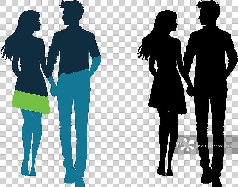 快乐的友谊日剪影图像图片素材