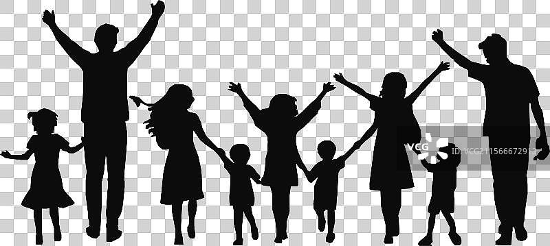 快乐的友谊日剪影图像图片素材