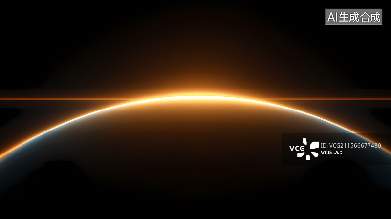 【AI数字艺术】地球线条光晕科技感插图背景图片素材