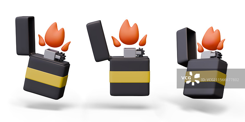 逼真的打火机，配有易于使用的点火装置图片素材