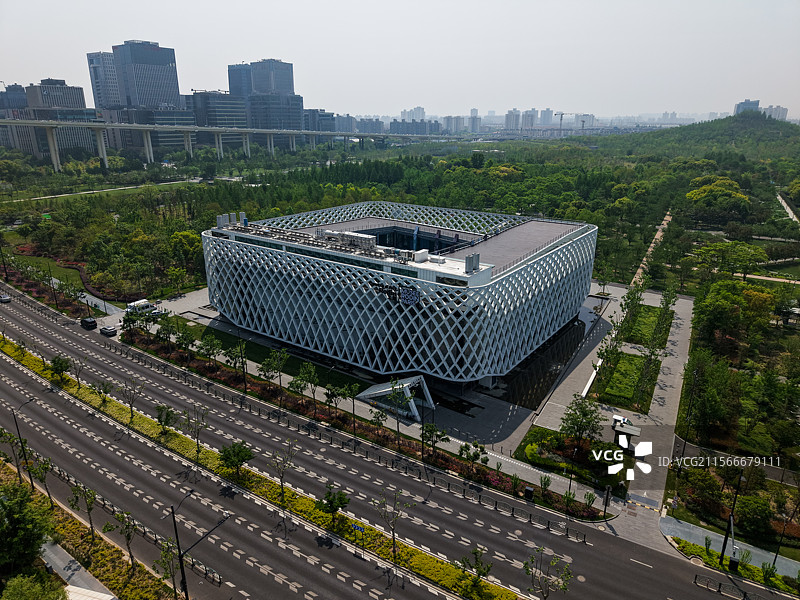 航拍世博文化公园法国馆罗丹艺术中心图片素材