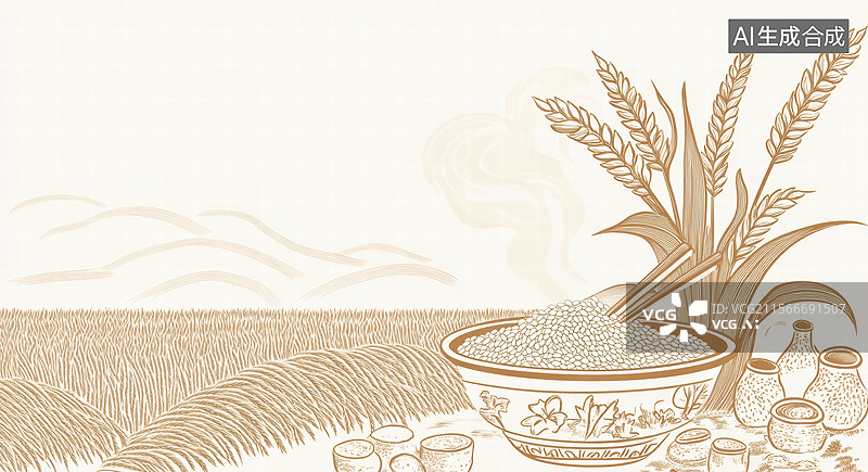 【AI数字艺术】秋日丰收晚餐图片素材