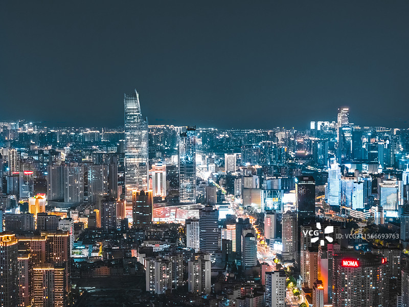 昆明夜晚的恒隆广场air3 5张HDR合成，噪点还是有点压不住图片素材