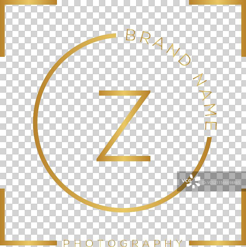 Z字母摄影与相机短标志设计图片素材
