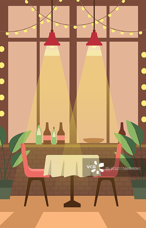 浪漫客户晚餐约会的餐桌图片素材