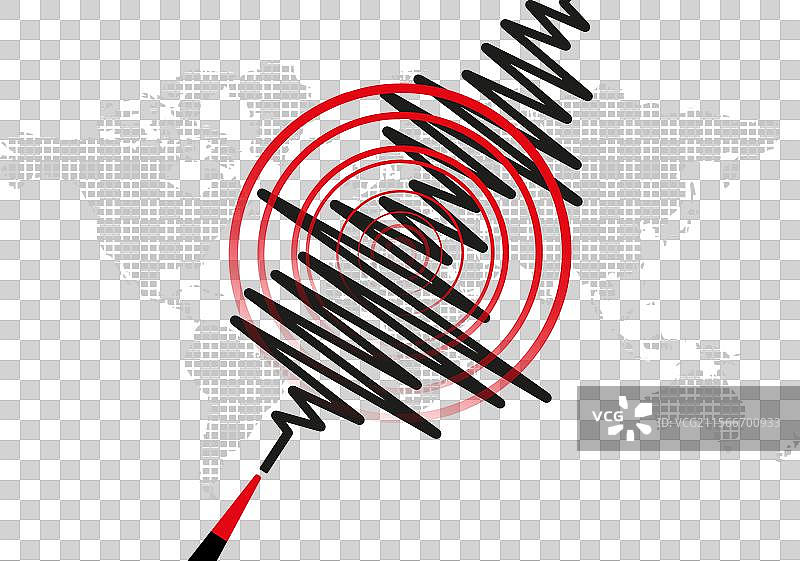 地震背景地震图用于地震测量图片素材
