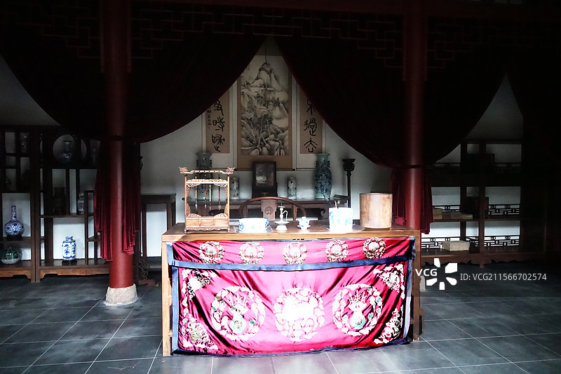 山东威海 刘公岛 甲午战争博物馆 海军公所 内景图片素材