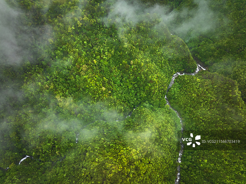 山峦间的云海图片素材
