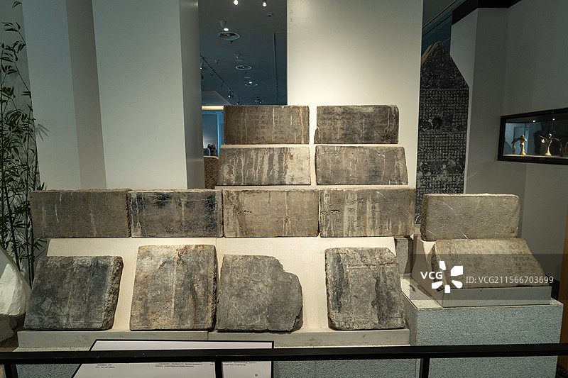 黄易、钱泳和临汉碑 隶书 清朝 山东省济宁市博物馆（文化中心新馆）“石刻艺术展”图片素材