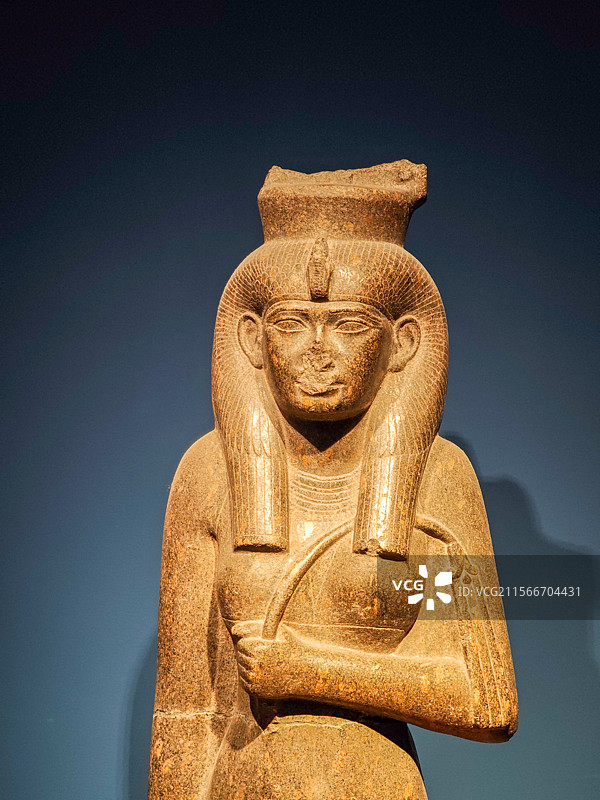 上海博物馆古埃及文明大展石雕像特写图片素材