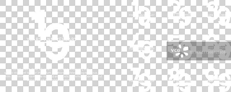 白色周年纪念标志风格的套件图片素材