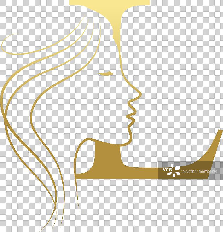 字母L美容面孔发型沙龙标志设计图片素材