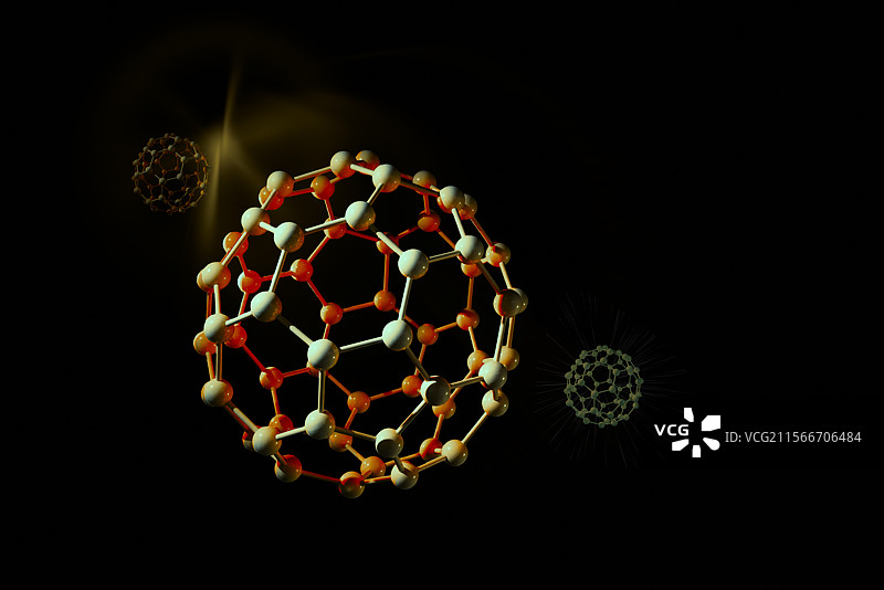 科学，化学分子结构球棍模型图片素材