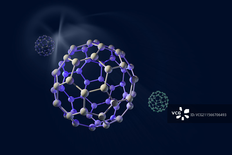 科学，化学分子结构球棍模型图片素材