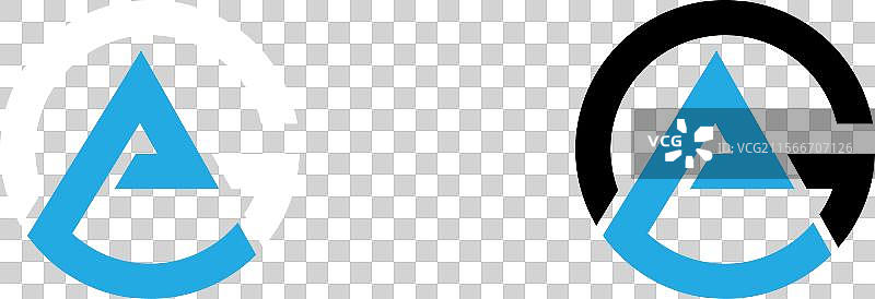 AG字母标志设计模板图片素材