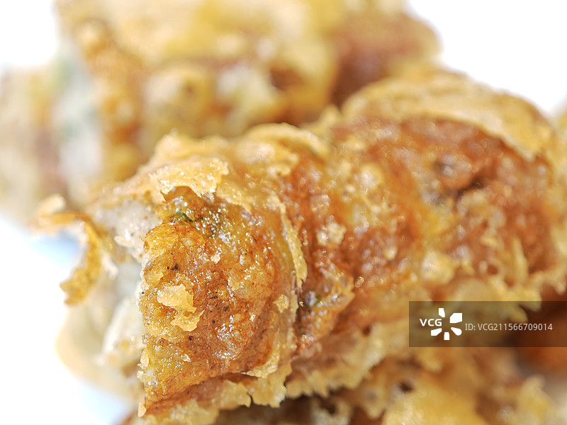 金黄色酥脆的五香卷福建菜图片素材