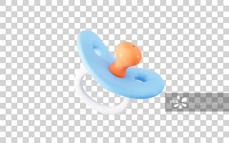 卡通婴儿奶嘴安抚奶嘴3D渲染图片素材
