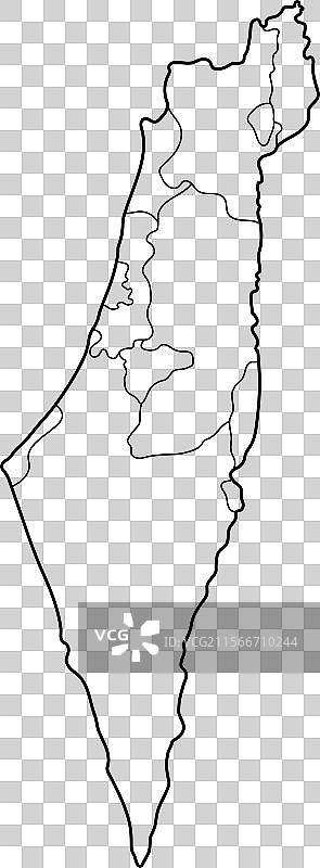 巴勒斯坦线条地图图标 巴勒斯坦地图国旗图片素材