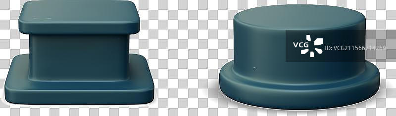 产品展示用的方形和圆形底座图片素材