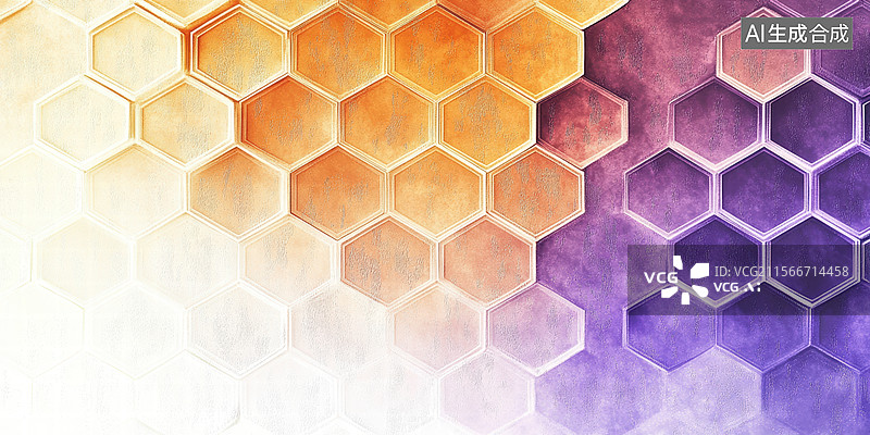 【AI数字艺术】色彩斑斓的蜂巢背景图片素材