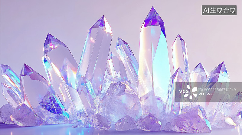 【AI数字艺术】钻石水晶华贵珠宝天然宝石彩色美丽图片素材