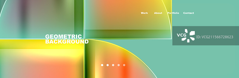 圆形三角形和正方形网站页面模板图片素材