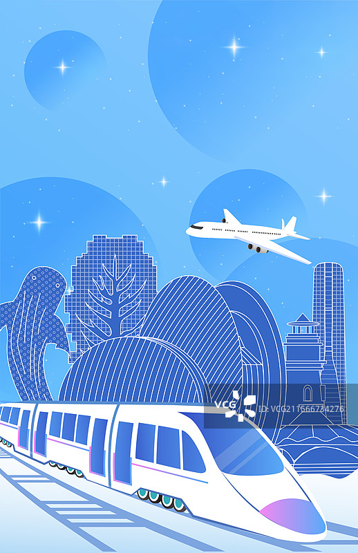 珠海旅游假期休假出行国内游高铁出行春运高速列车图片素材