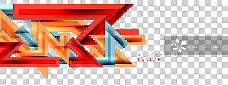 动态几何抽象背景中的锯齿线条图片素材