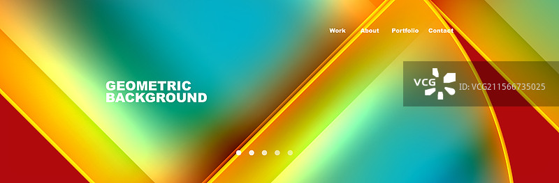 圆形三角形和正方形网站页面模板图片素材