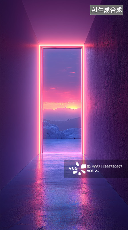 【AI数字艺术】色彩斑斓的抽象光效背景图片素材