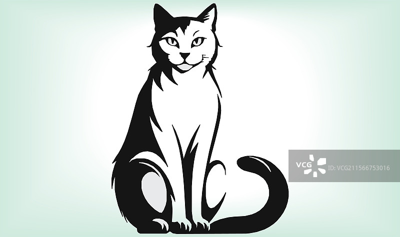 猫的剪影图标和标志，适合所有猫爱好者图片素材