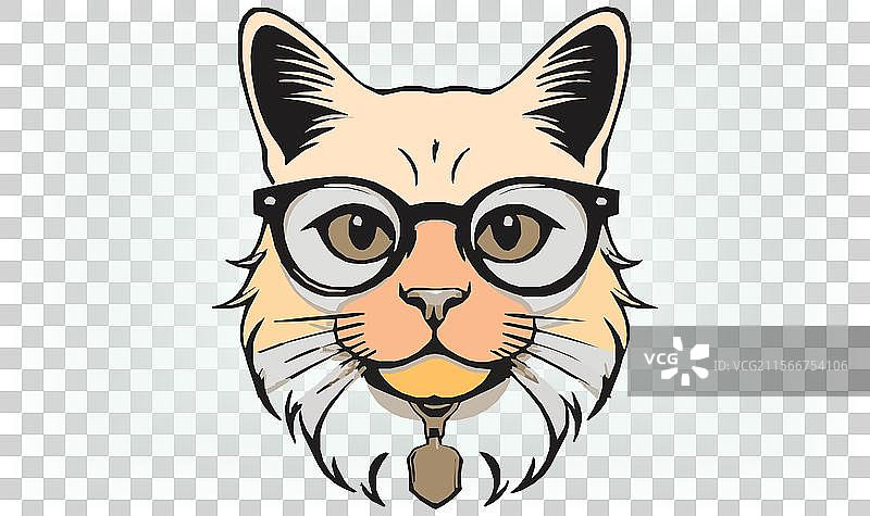 猫的剪影图标和标志，适合所有猫爱好者图片素材