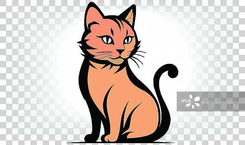 猫的剪影图标和标志，适合所有猫爱好者图片素材