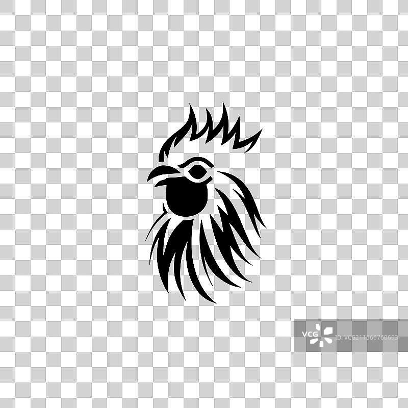 公鸡 - 极简和简单的轮廓图片素材