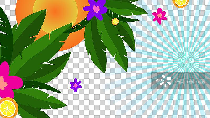 夏季的多彩背景图片素材