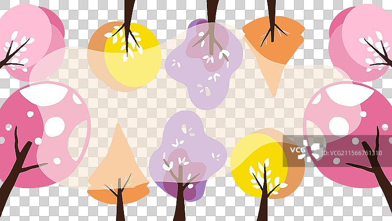 色彩缤纷的创意花卉春天图片素材