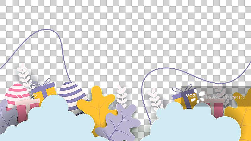 五彩斑斓的渐变快乐复活节日图片素材