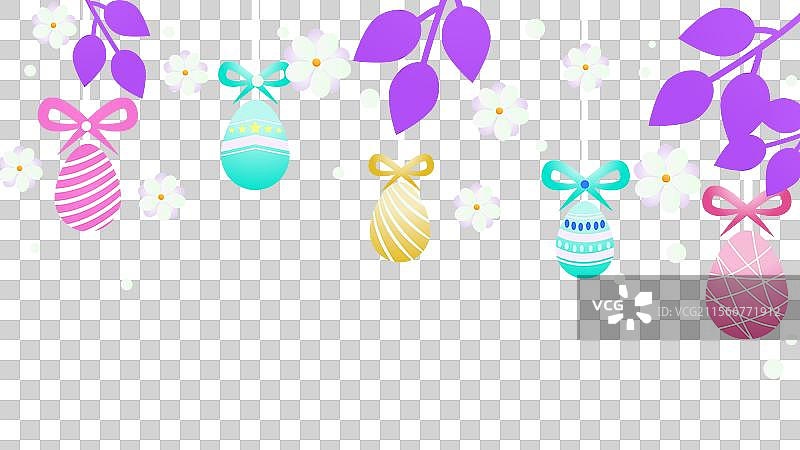 五彩斑斓的渐变快乐复活节日图片素材