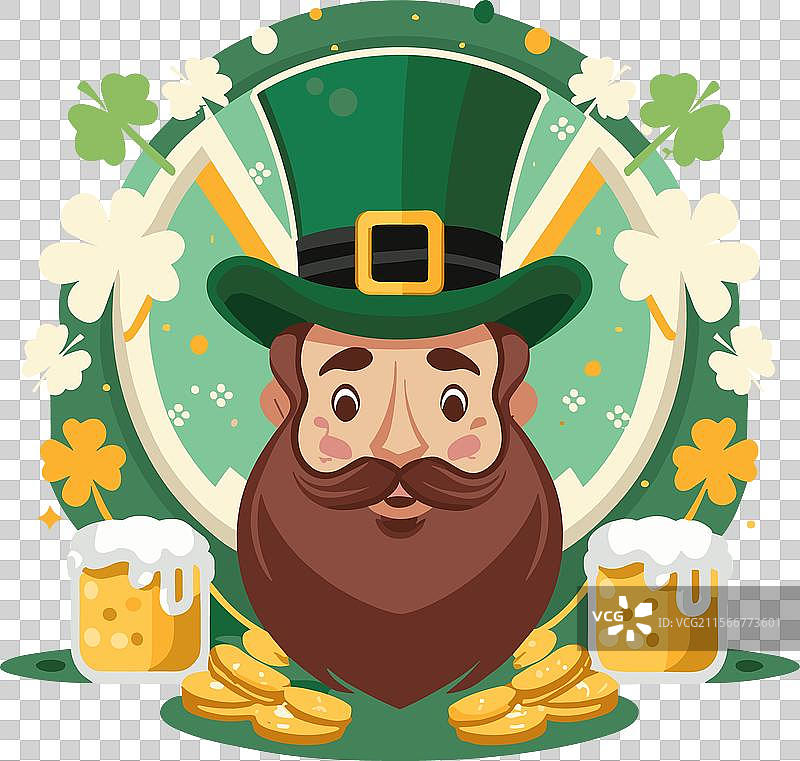 圣帕特里克节扁平设计图片素材