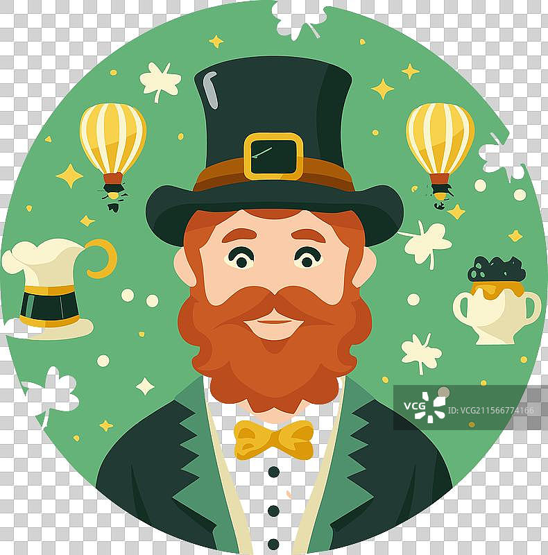 圣帕特里克节扁平设计图片素材