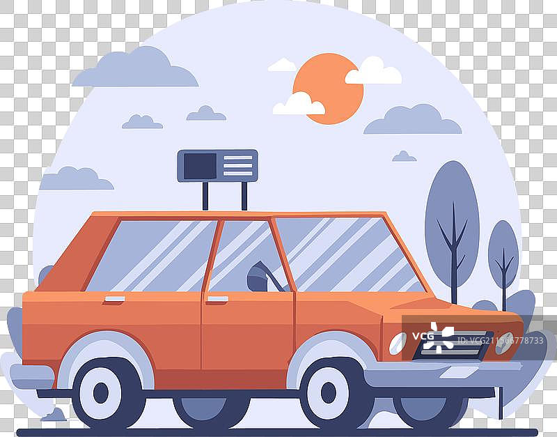 平面风格的车辆图片素材