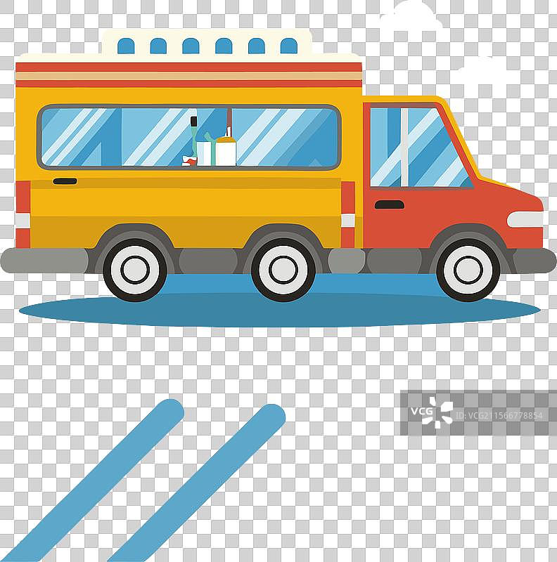 平面风格的车辆图片素材