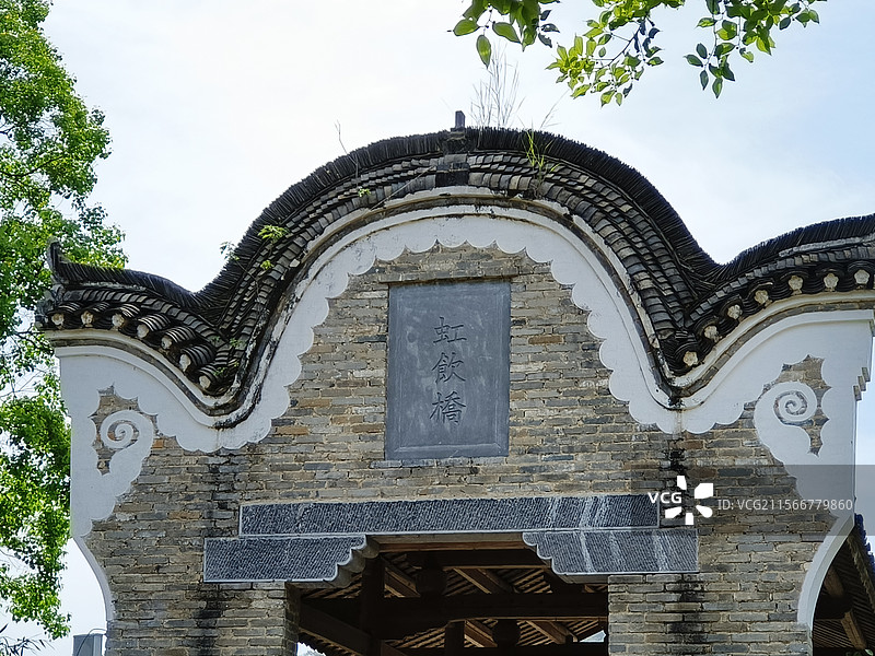 广西桂林·灵川县·大圩镇·东漓古村·虹饮桥图片素材