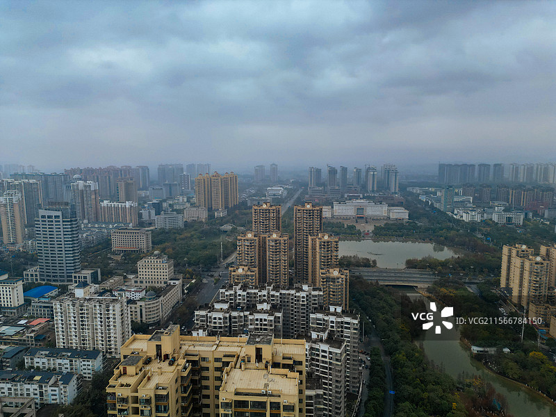 来宾市 兴宾区 盘古大道 平西村 城市 航拍图片素材