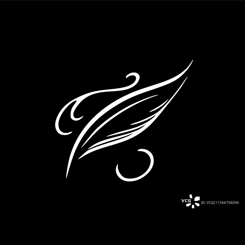 简约而简单的草书轮廓图片素材