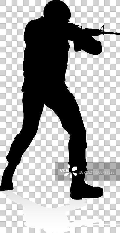 士兵军事详细轮廓图片素材