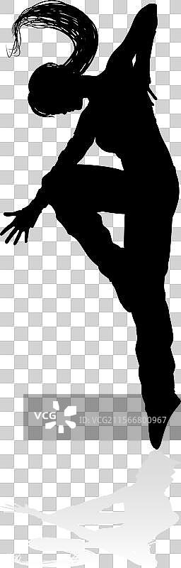 街舞舞者剪影图片素材